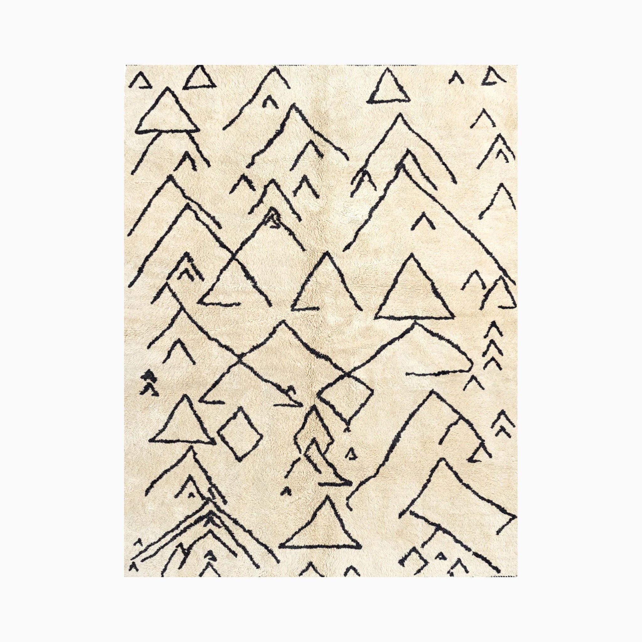 Khan Rug, Black/Natural