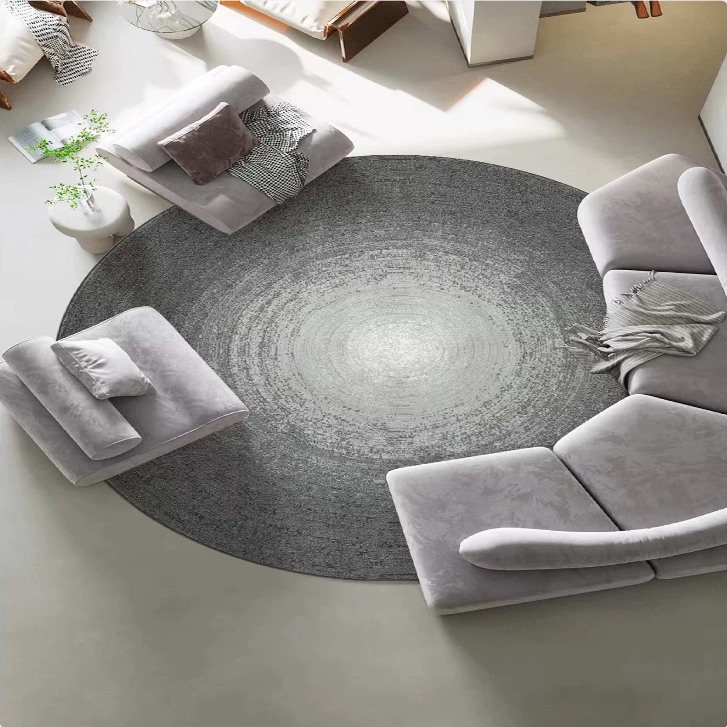 Rayne Round Rug, 01 (Quick Delivery)
