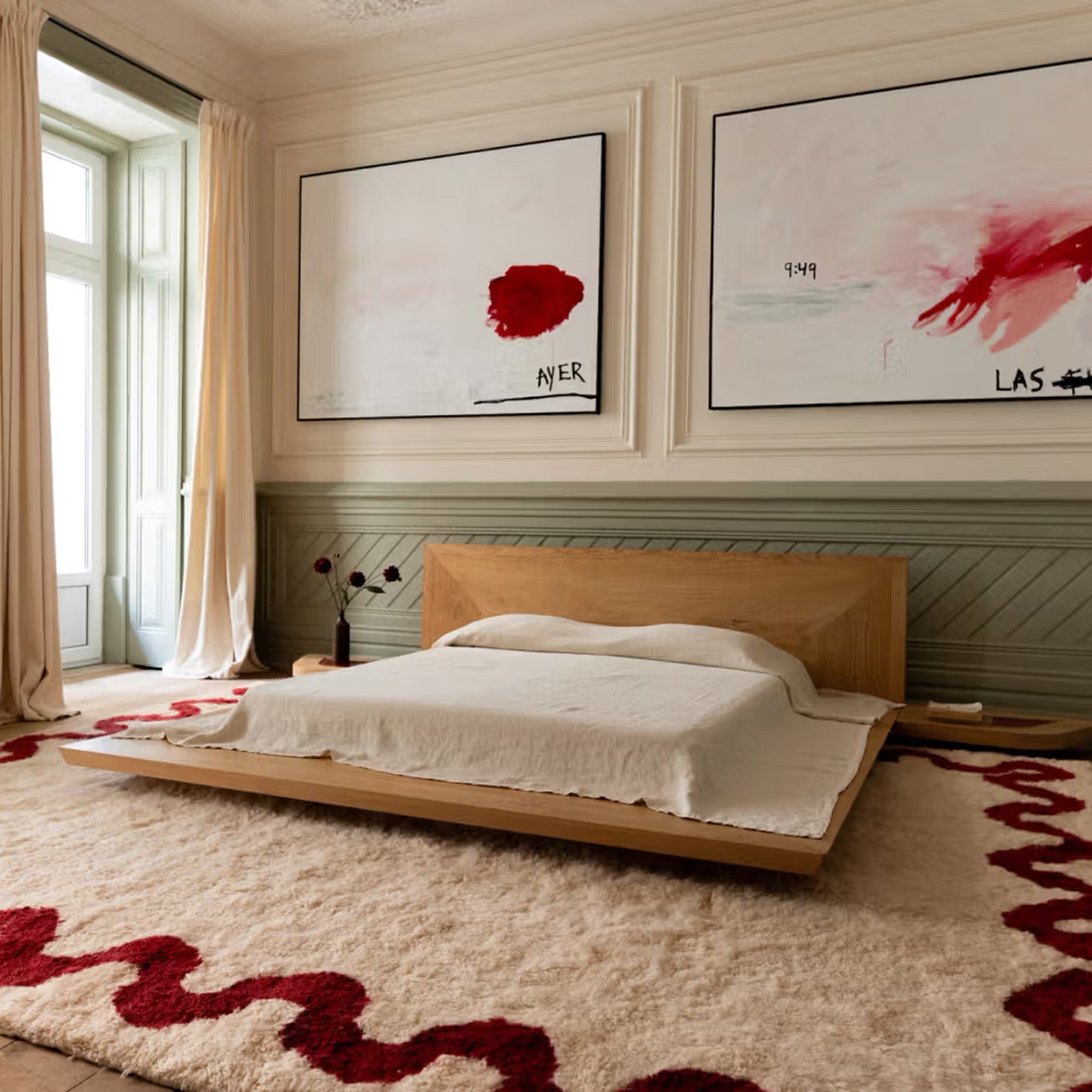 Odin Rug, Deep Red/Natural