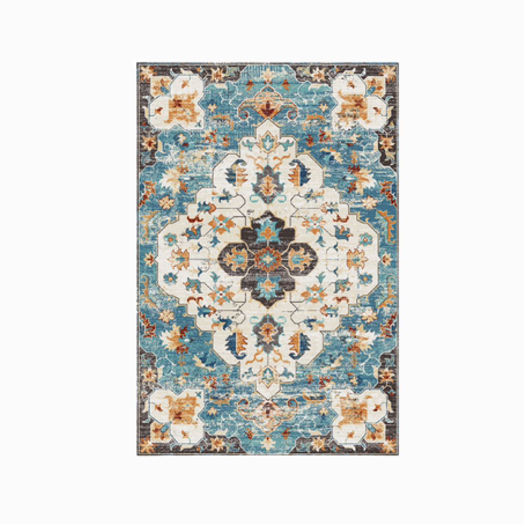 Jimi Sky Blue Print Rug