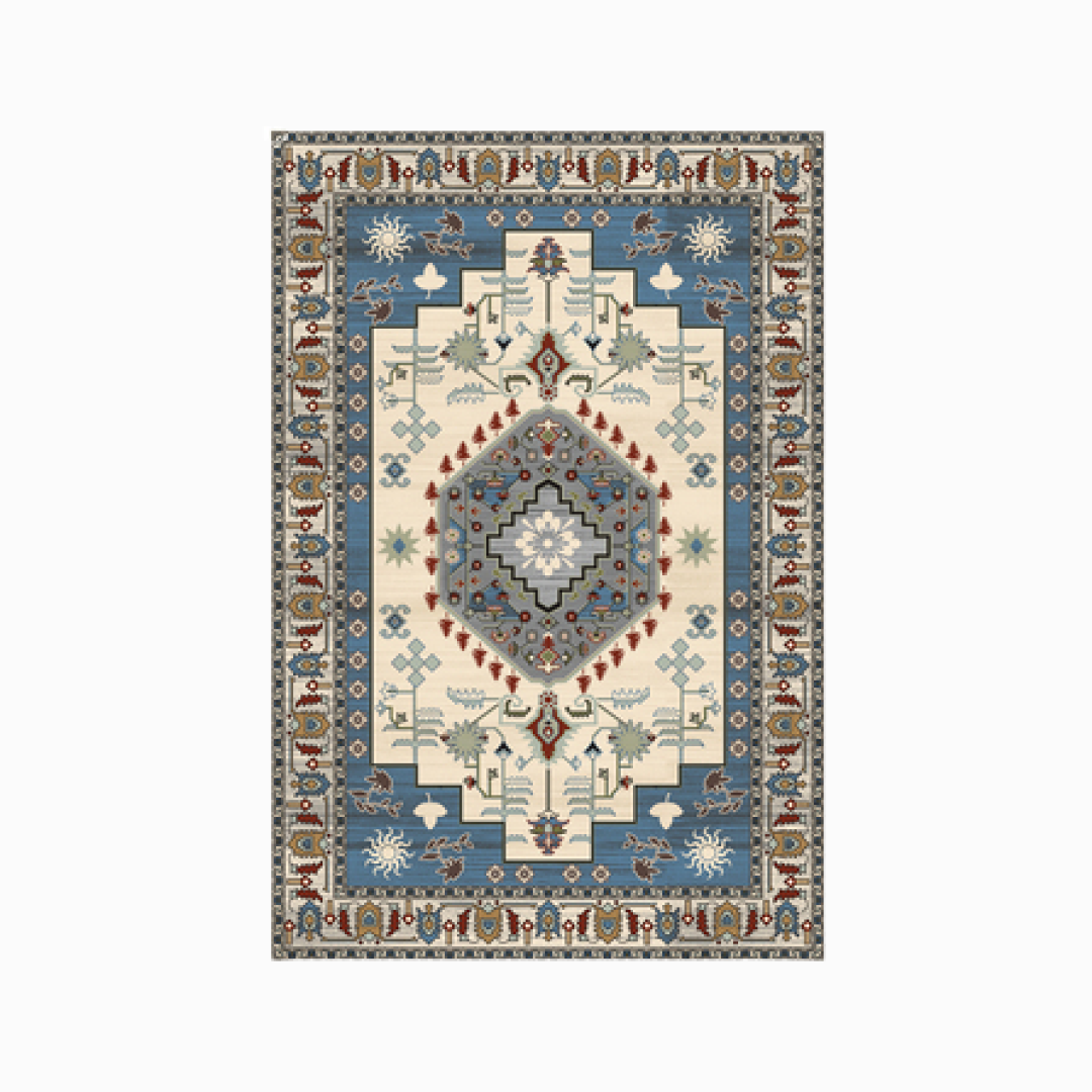 Jimi Vintage Blue Area Rug