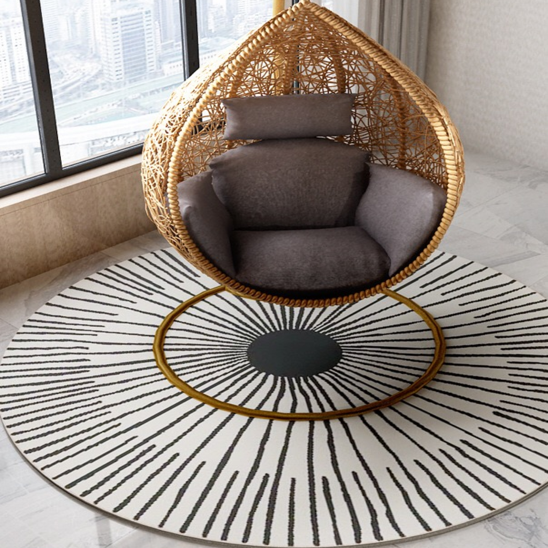 Occhio Round Area Rug