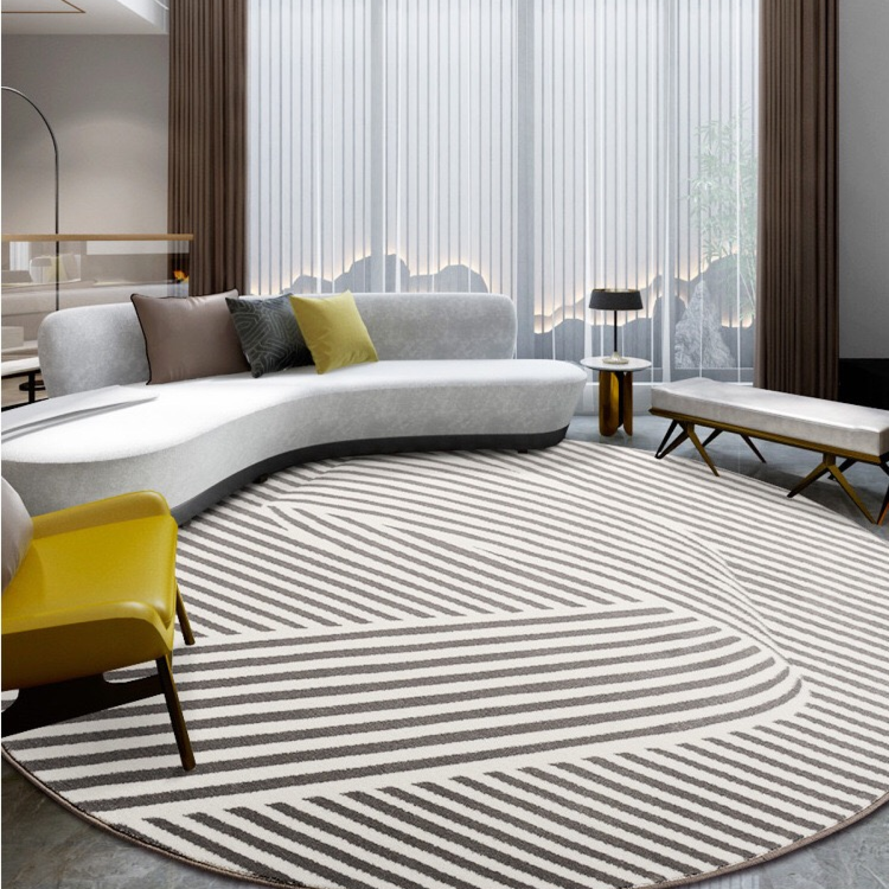 Fleu Round Area Rug