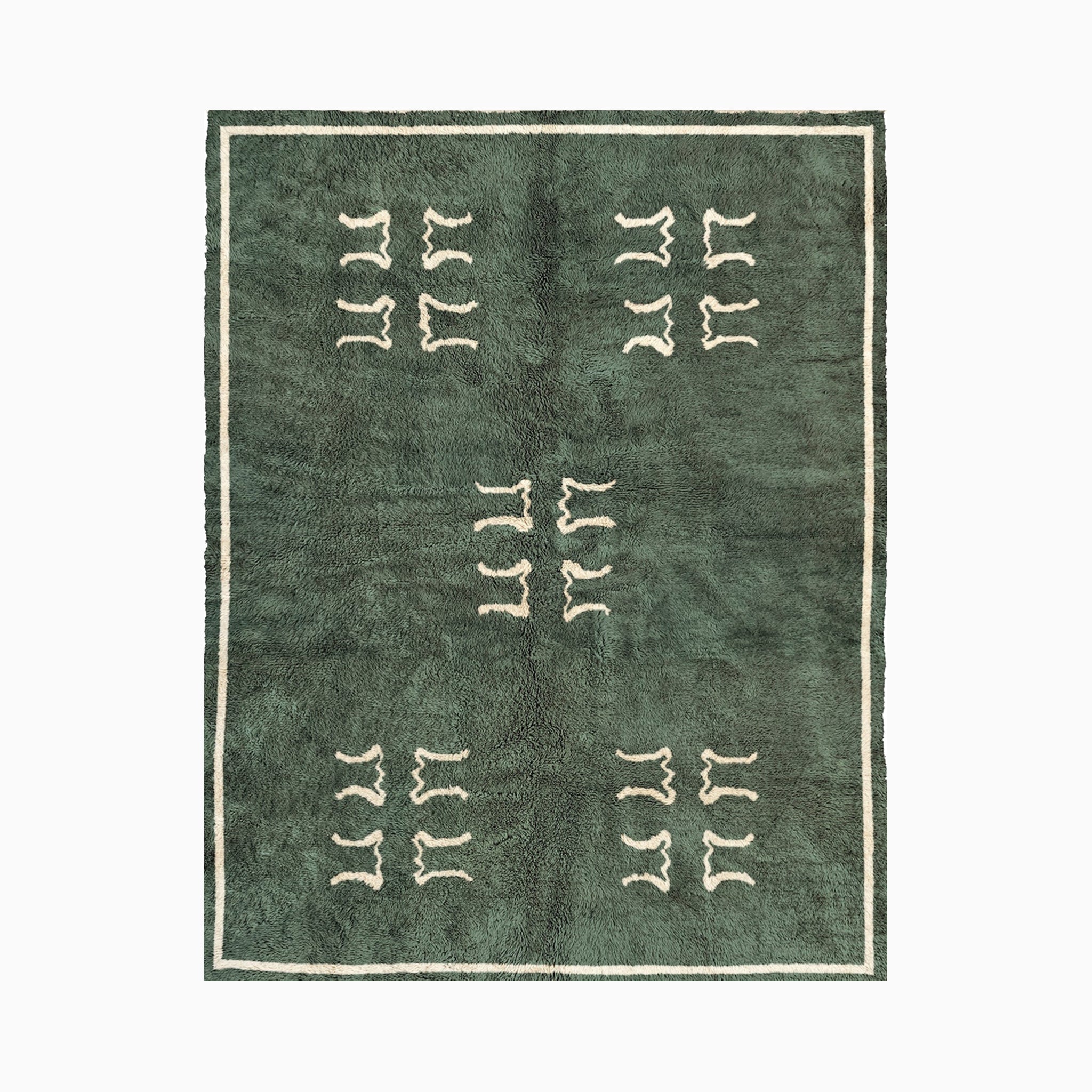 Edar Rug, Forest Green/Natural