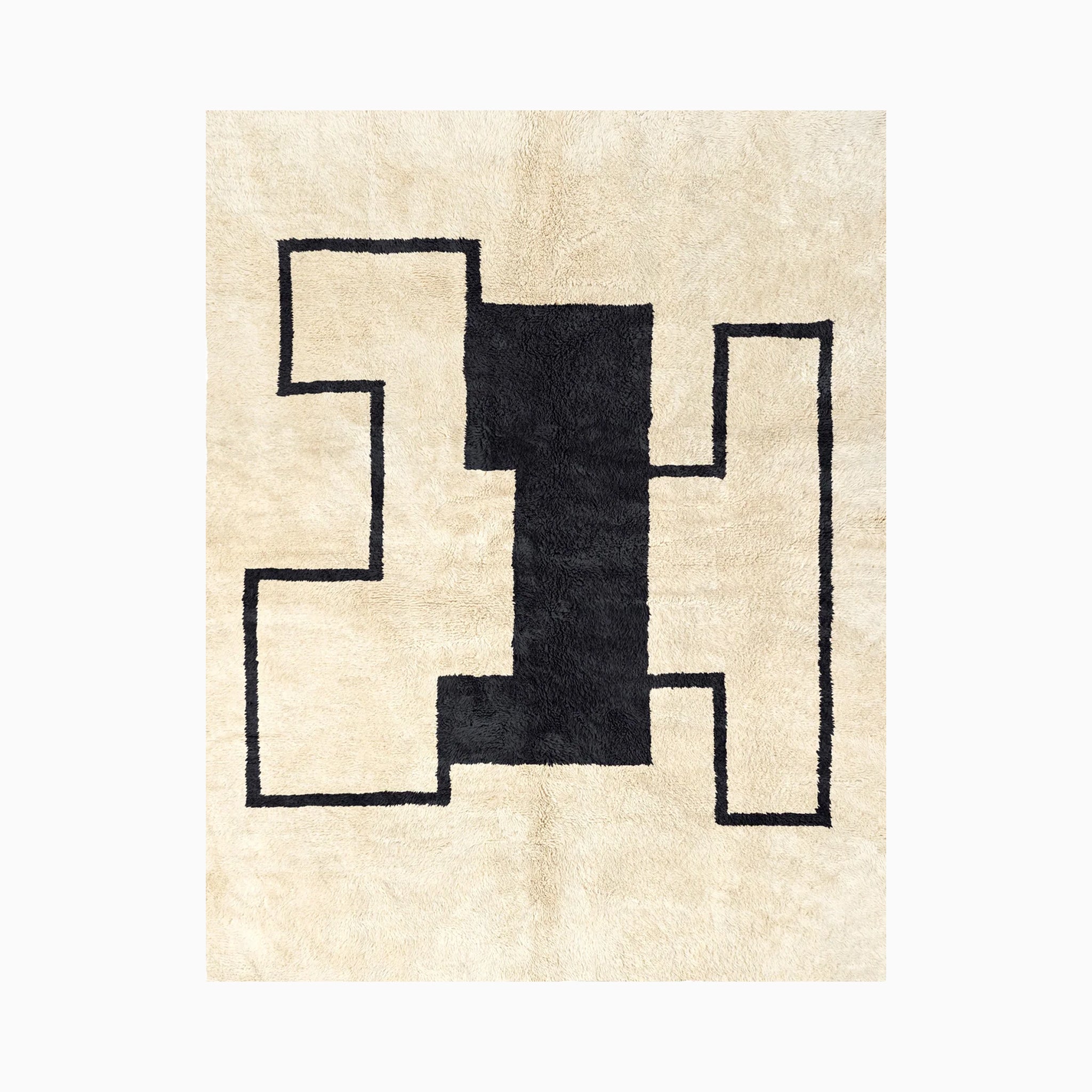 Connect Rug, Black/Natural