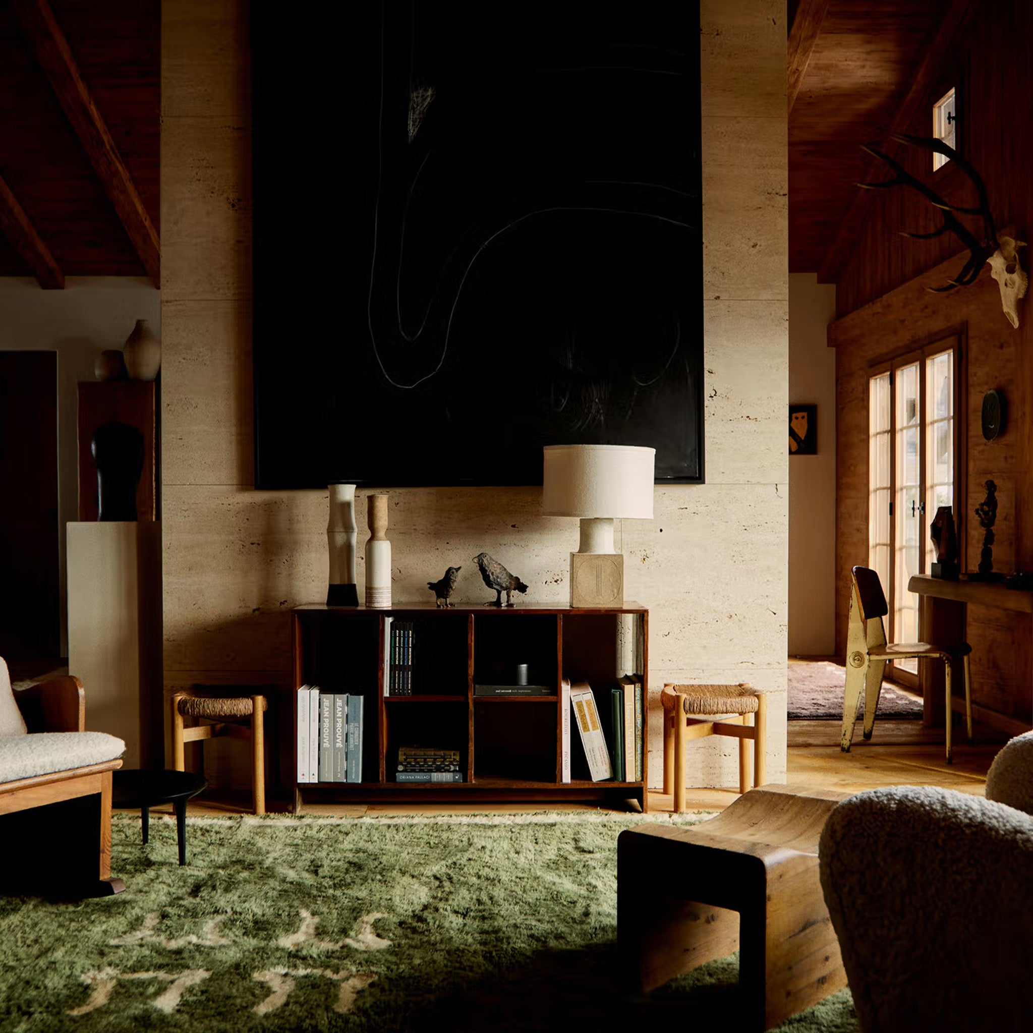 Edar Rug, Forest Green/Natural