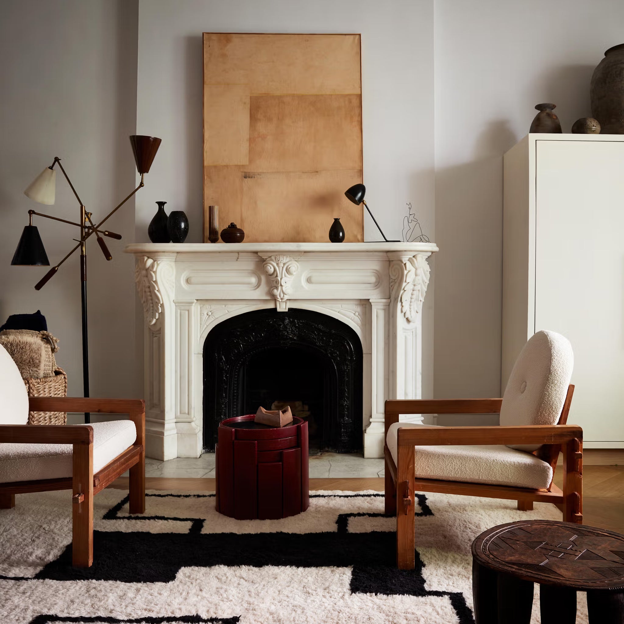 Connect Rug, Black/Natural