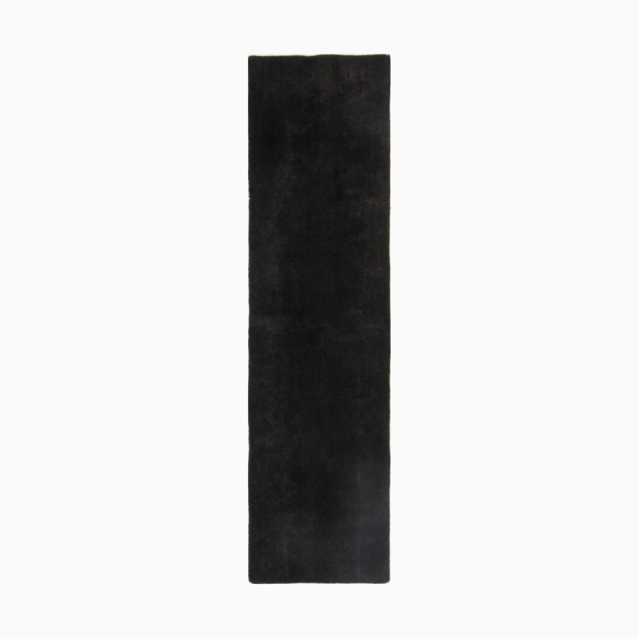 Black Solid Handtufted Runner Rug